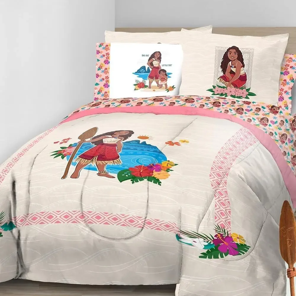 NEW Franco Disney Moana 7 Pc Full Double Comforter & Sheet Set